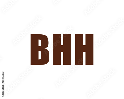 BHH logo design vector template. BHH