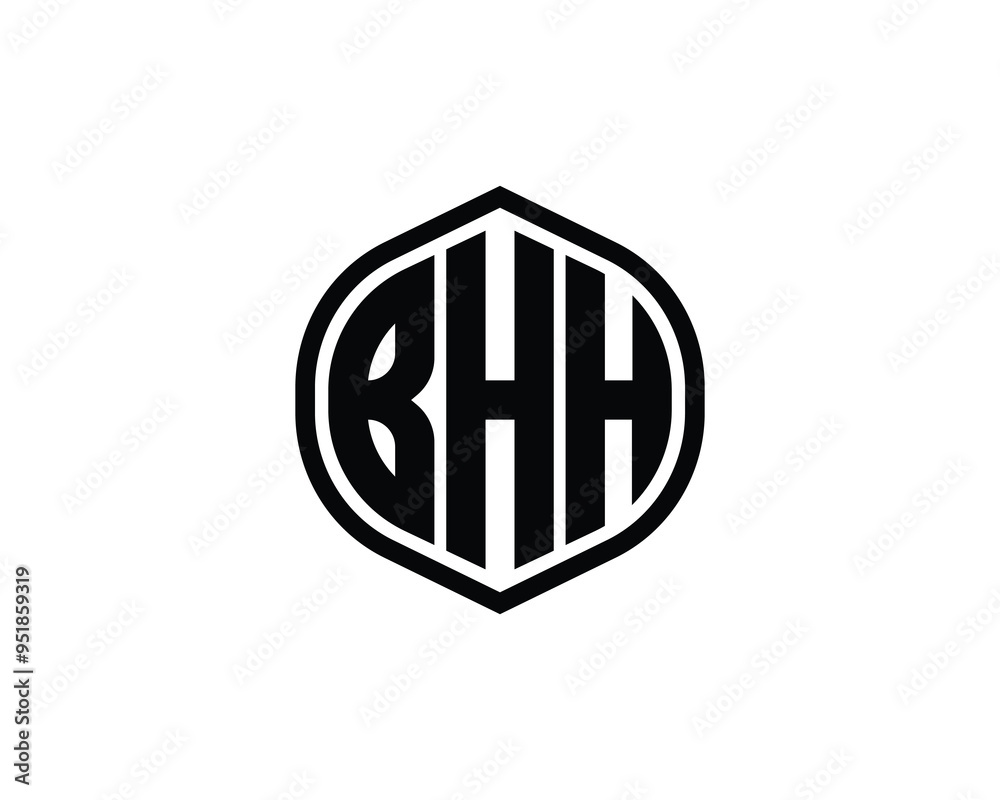 Obraz premium BHH logo design vector template. BHH