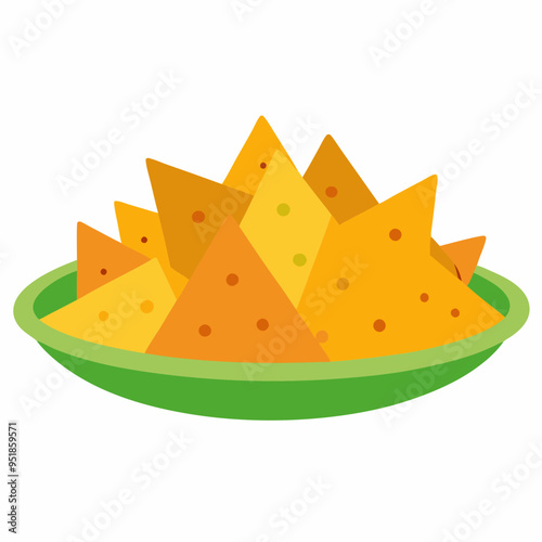 Nachos Illustration Vector - Ideal for Culinary and Recipe Projects