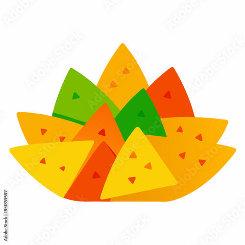 Nachos Illustration Vector - Ideal for Culinary and Recipe Projects