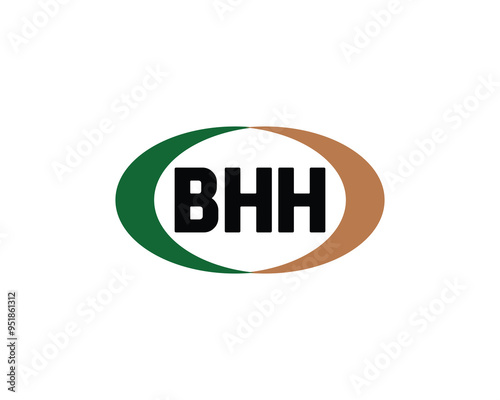 BHH logo design vector template. BHH