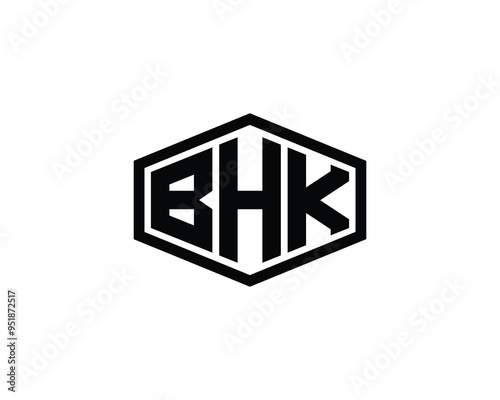 BHK logo design vector template. BHK