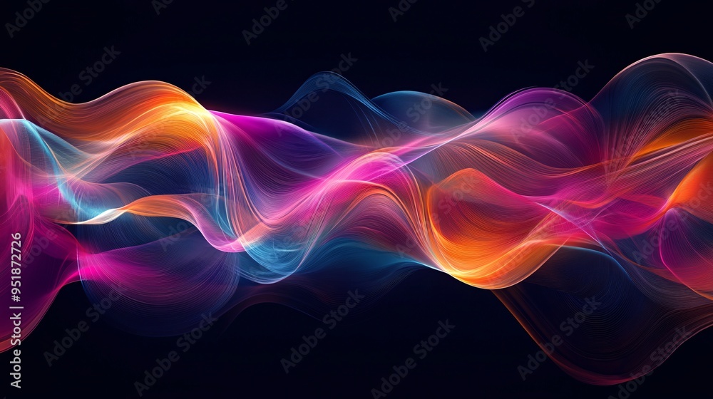 Abstract Digital Signature Composed of Colorful Flowing Abstract Digital Signature Composed of Colorful Flowing