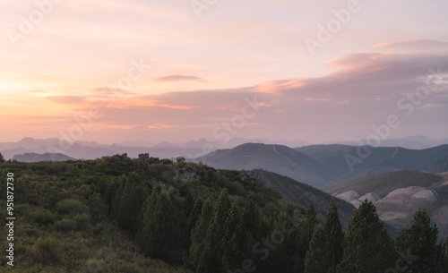 Sunset in the mountains with nice colors