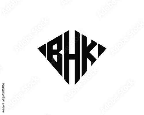 Free Download BHK logo design vector template. BHK - GFXLoad