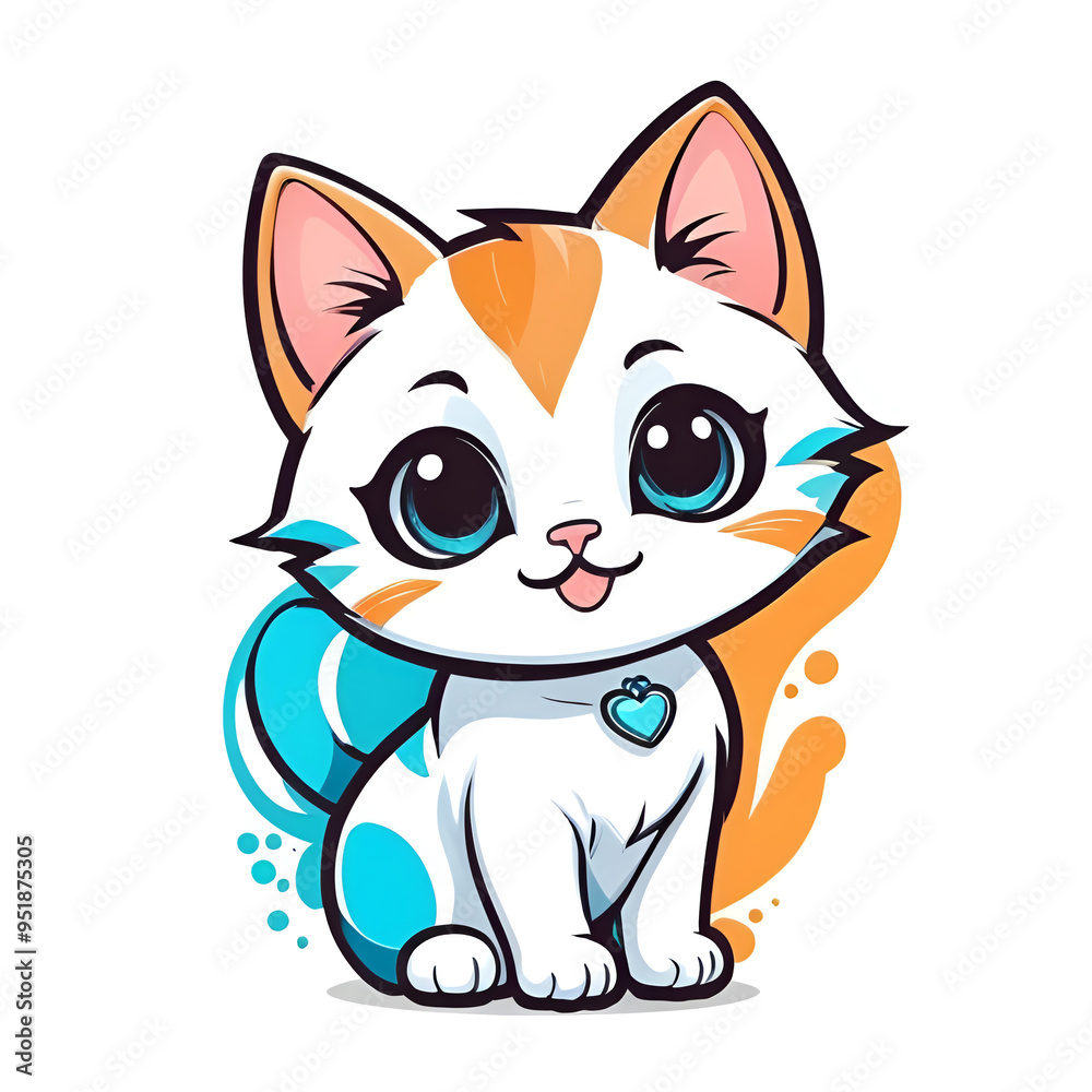 Cute Kitten with Big Eyes and a Playful Smile Cute Kitten with Big Eyes and a Playful Smile