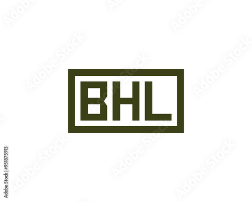 BHL Logo design vector template. BHL photo