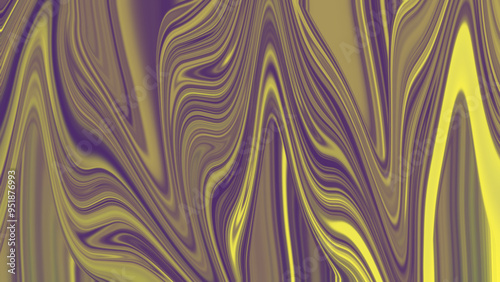 Liquid paint effect swirling trippy background, purple and yellow