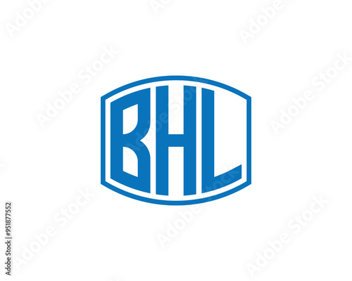 BHL Logo design vector template. BHL photo