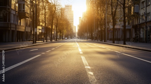 Sunrise on a City Street