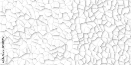 Abstract vector design 3d digital background white broken glass effect wall crack broken wall. Random lines decay grungy texture desolate distressed plates