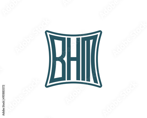 BHM logo design vector template. photo