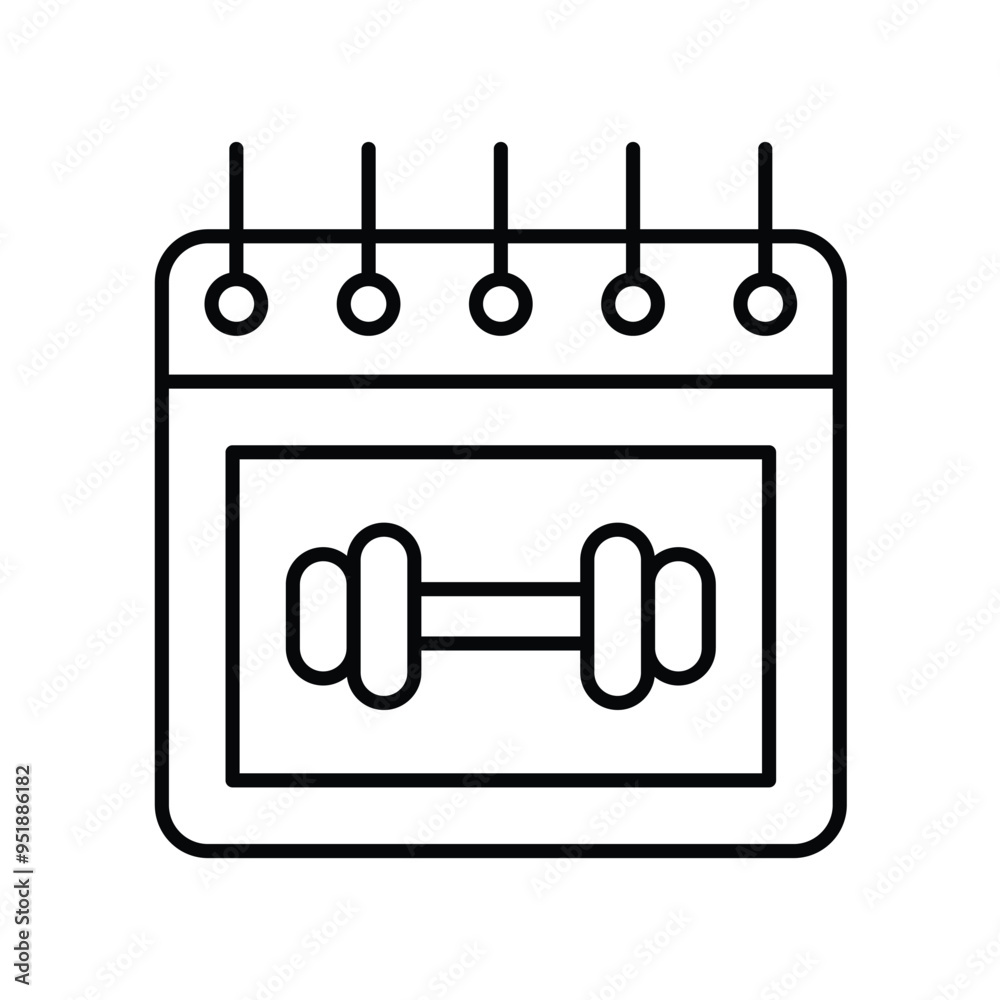 calender line icon with white background vector stock illustration calender line icon with white background vector stock illustration