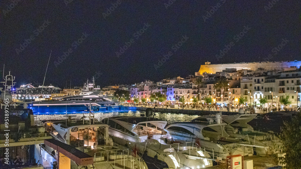 Obraz premium Historic old town view in Ibaza island , Spain