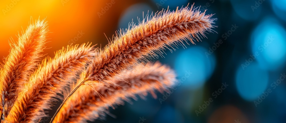A detailed shot of a plant with indistinct lights in the background A detailed shot of a plant with indistinct lights in the background