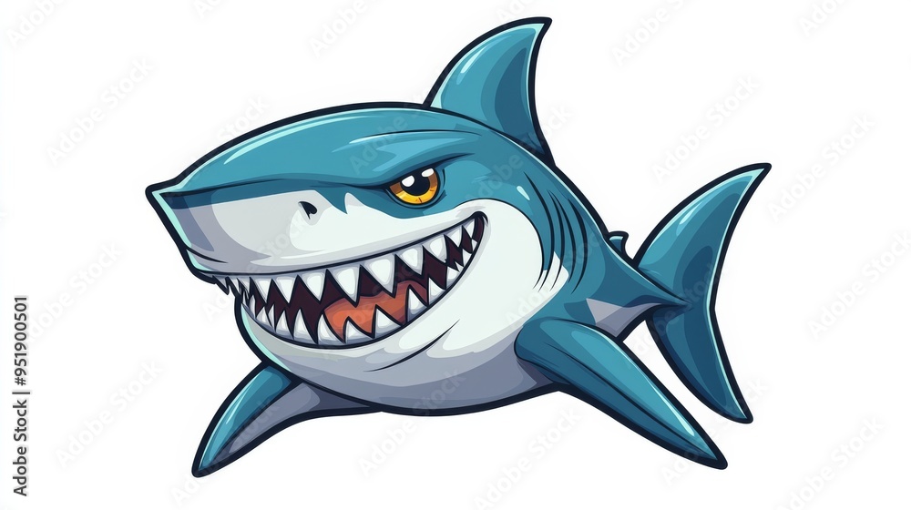 Cartoon Shark with Open Mouth. Cartoon Shark with Open Mouth.
