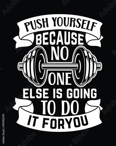 fitness typography t shirt design for man and woman