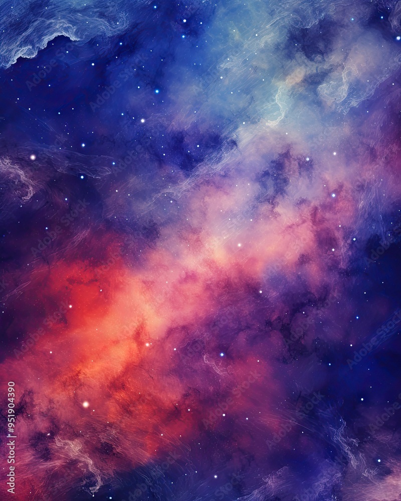 Obraz premium Nebula and galaxies in space abstract cosmos background
