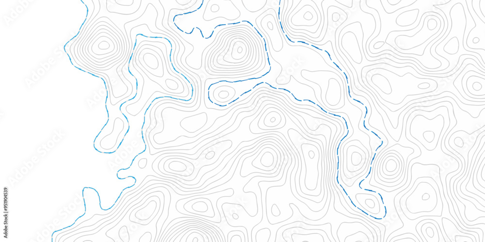 Fototapeta premium Vector seamless wave stripe topography map pattern. Topography map geography relief. Abstract wavy line curve striped cartography grid diagram.