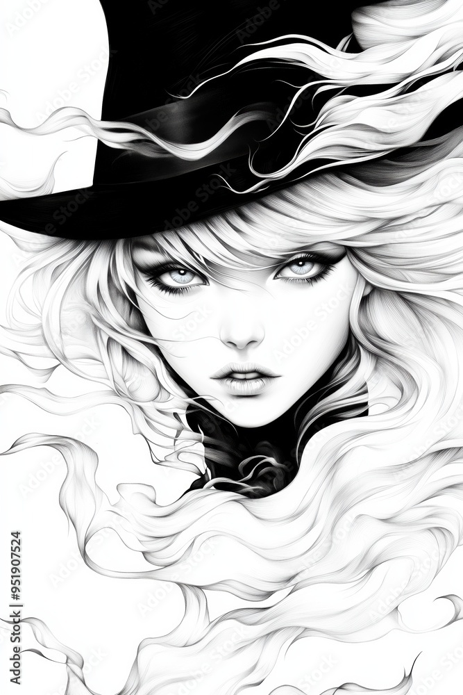 Mysterious Decay Princess: 80s British Style Halloween Portrait in Surreal Mist Mysterious Decay Princess: 80s British Style Halloween Portrait in Surreal Mist