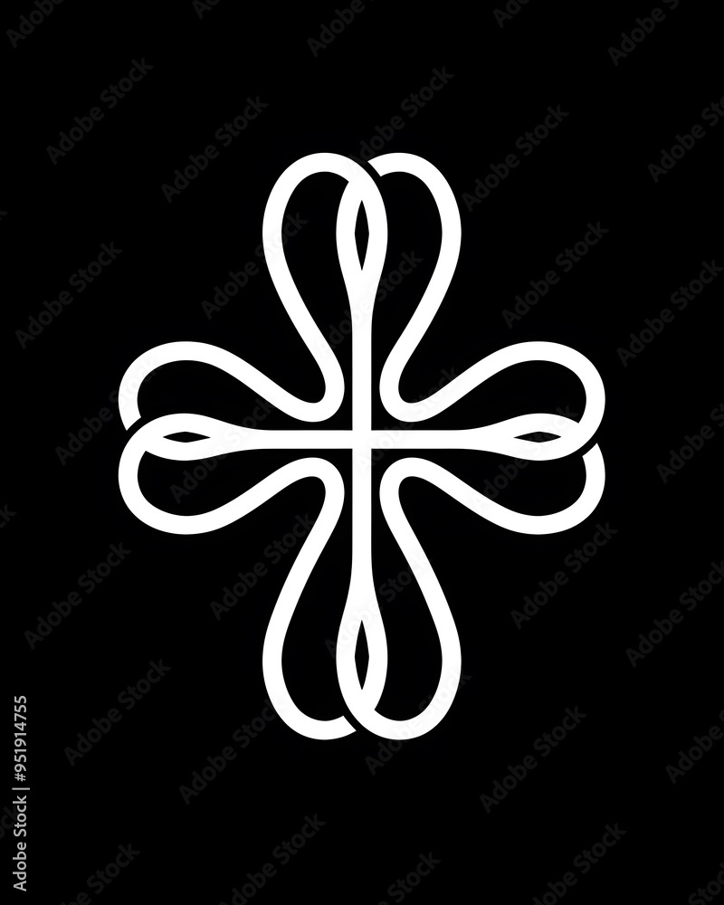 Chi Rho Christianity minimalist line art illustration Chi Rho Christianity minimalist line art illustration