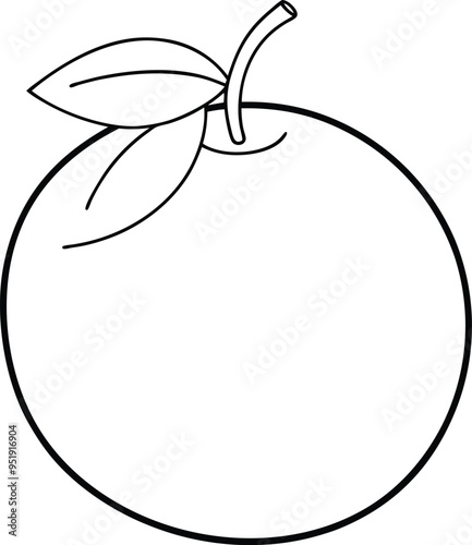 Elegant one-line guava drawing representing the fruit in a stylish and clear manner






