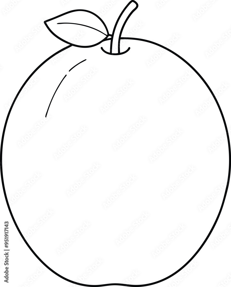 Single-line art of a guava highlighting its form and natural curves
Single-line art of a guava highlighting its form and natural curves
