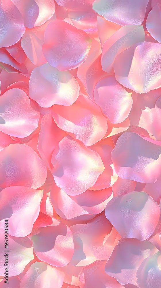 Cute Pink Rose Petals in a Dreamy Digital Art Style Cute Pink Rose Petals in a Dreamy Digital Art Style