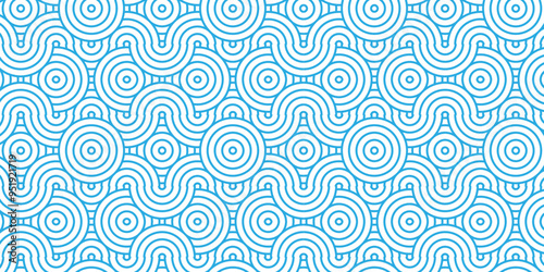 	
Overlapping creative diamond circle abstract blue pattern background with waves texture. geometric digital fabric pattern circles floral and spiral round lapping blue retro background.