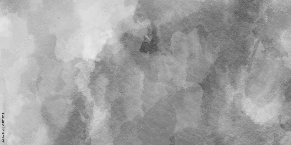 Naklejka premium Vector watercolor texture for cards. Grey watercolour banner,Paint leaks and Ombre effects. Cement wall modern style background and texture.Old grunge textures design .cement wall texture,