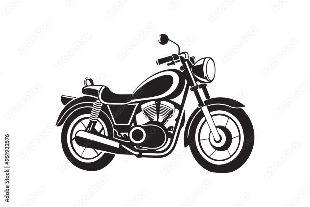 Motorbike silhouette vector illustration, Motorbike silhouette vector, Motorbike silhouette line art, Motorbike silhouette image