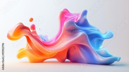 Abstract flowing design in vibrant colors showcasing fluid motion and energy