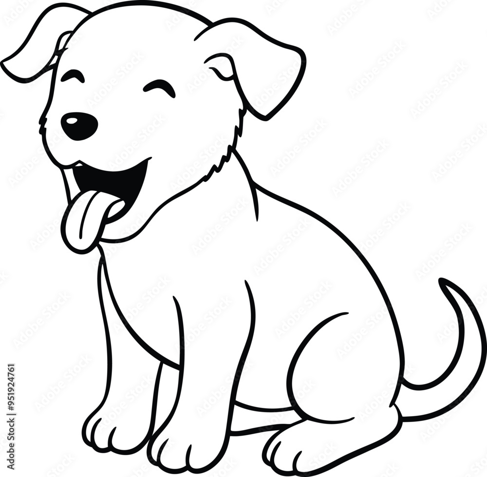 Cheerful dog drawing with a playful face ideal for kids to enjoy coloring
Cheerful dog drawing with a playful face ideal for kids to enjoy coloring