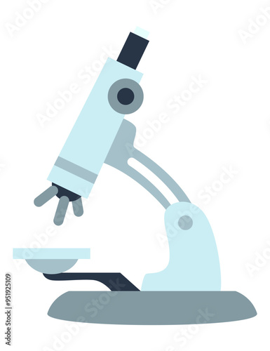 Science researching chemical lab element. Professional work of scientific research. Molecular engineering vector concept. Modern scientific or chemistry classroom interior design symbol