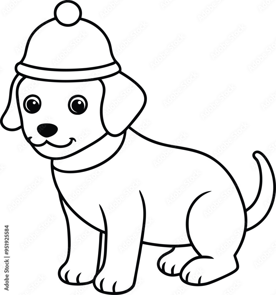 Joyful dog line art featuring a happy pose ready for kids to use their colors
Joyful dog line art featuring a happy pose ready for kids to use their colors
