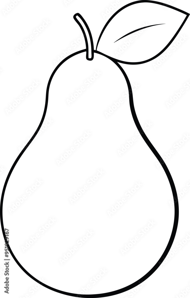 Pure pear silhouette featuring a single leaf for a subtle touch of nature
Pure pear silhouette featuring a single leaf for a subtle touch of nature