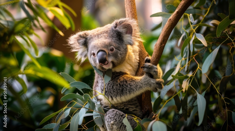 Cuddly Koala Enjoying Eucalyptus Habitat Cuddly Koala Enjoying Eucalyptus Habitat