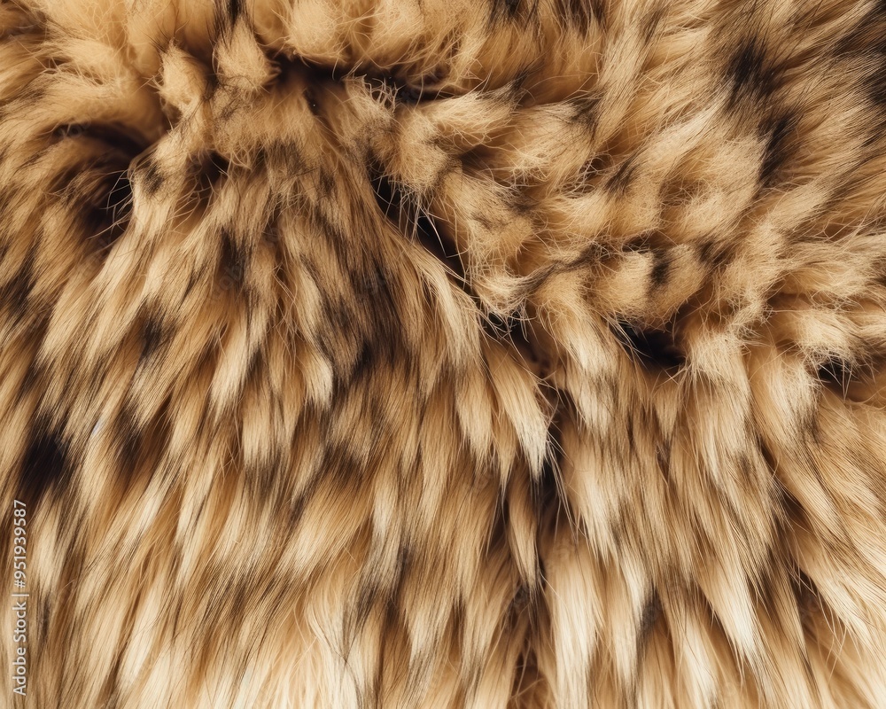 Obraz premium Wolf skin close-up texture flat lay background