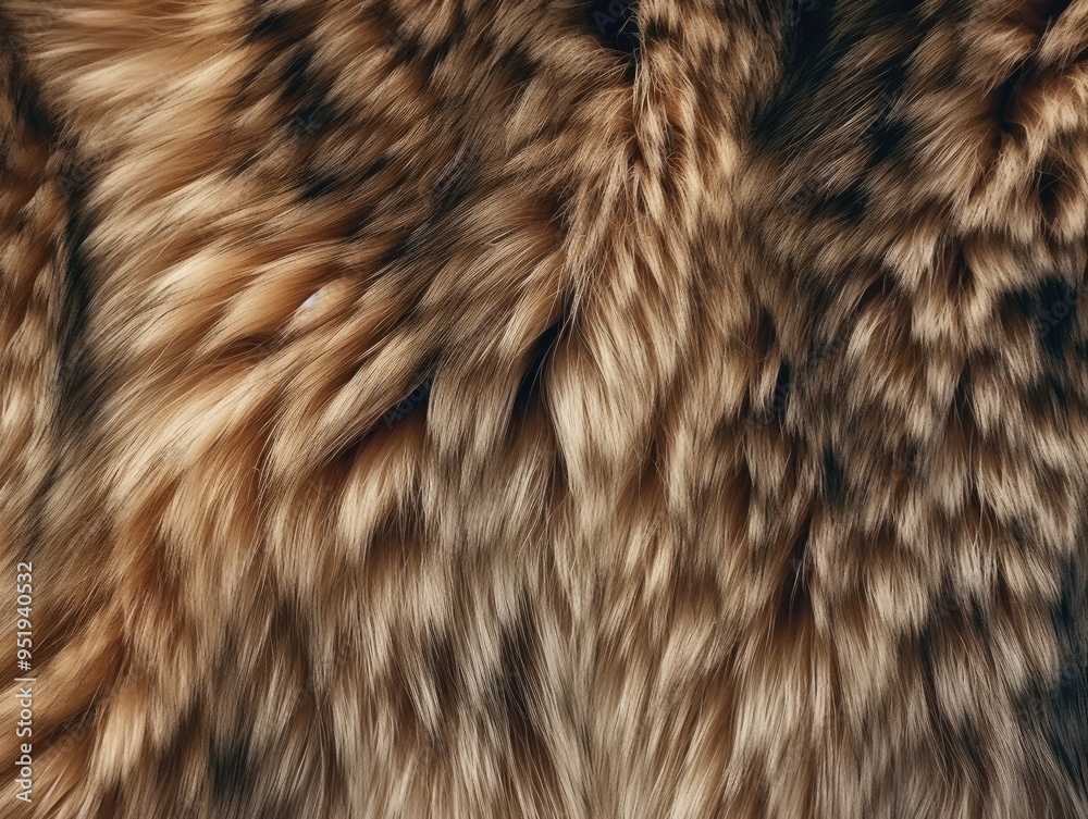 Wolf skin close-up texture flat lay background Wolf skin close-up texture flat lay background