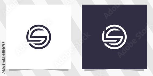 letter ls sl logo design vector