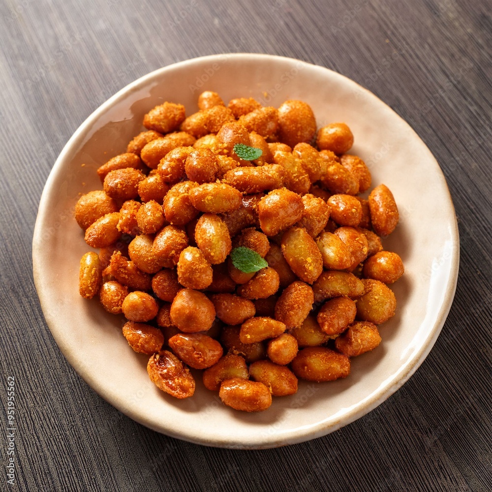 Indian traditional snack spicy peanut also called as peanut masala or masala groundnut Indian traditional snack spicy peanut also called as peanut masala or masala groundnut