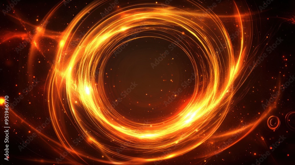 Abstract Swirling Orange and Yellow Light Abstract Swirling Orange and Yellow Light