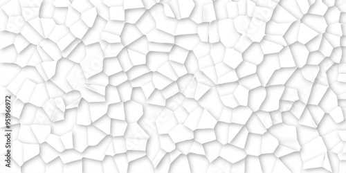 Abstract vector design 3d digital background white broken glass effect wall crack broken wall. Random lines decay grungy texture desolate distressed plates