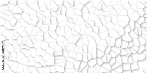 Abstract vector design 3d digital background white broken glass effect wall crack broken wall. Random lines decay grungy texture desolate distressed plates