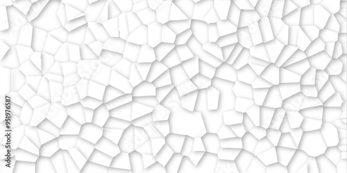 Abstract vector design 3d digital background white broken glass effect wall crack broken wall. Random lines decay grungy texture desolate distressed plates