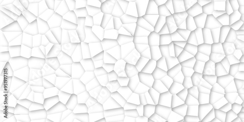 Abstract vector design 3d digital background white broken glass effect wall crack broken wall. Random lines decay grungy texture desolate distressed plates