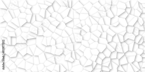 Abstract vector design 3d digital background white broken glass effect wall crack broken wall. Random lines decay grungy texture desolate distressed plates