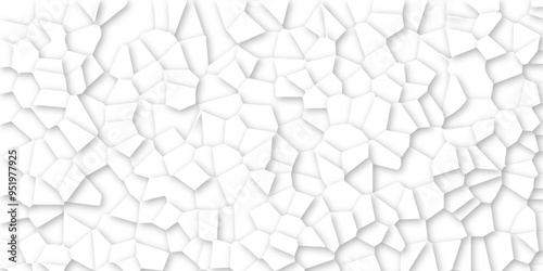Abstract vector design 3d digital background white broken glass effect wall crack broken wall. Random lines decay grungy texture desolate distressed plates