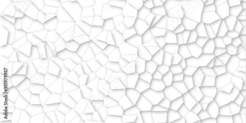 Abstract vector design 3d digital background white broken glass effect wall crack broken wall. Random lines decay grungy texture desolate distressed plates