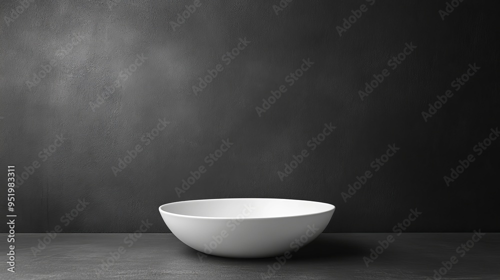 A white bowl is sitting on a countertop A white bowl is sitting on a countertop